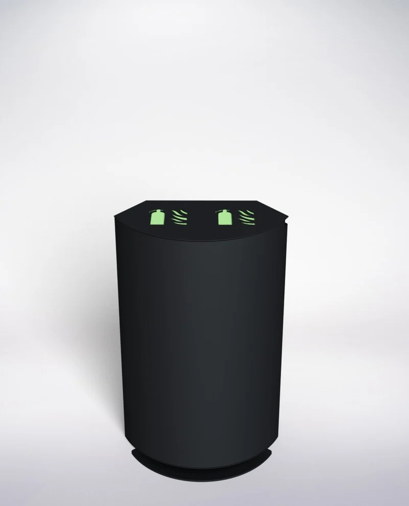 Double Fire Extinguisher Cabinet Black - Alto