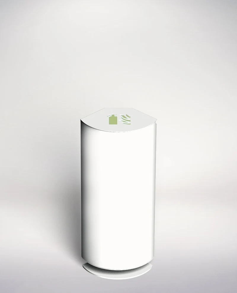 Alto Floor White Cabinet, Design Stand for Fire Extinguisher