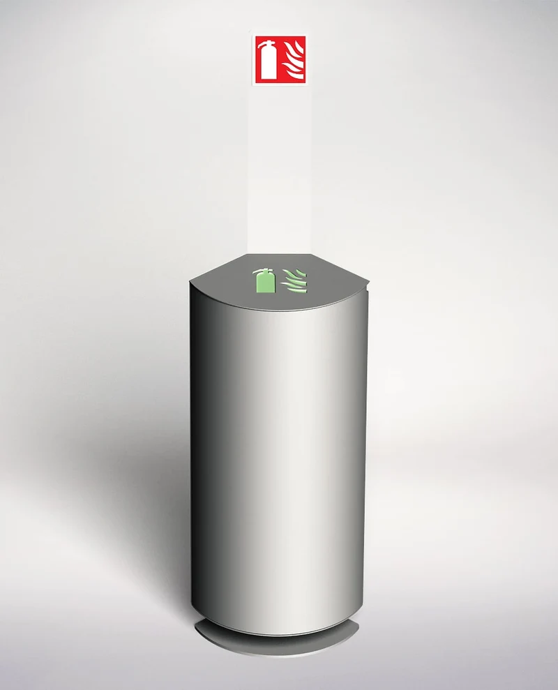 Alto Floor Aluminium Grey Cabinet, Design Stand for Fire Extinguisher