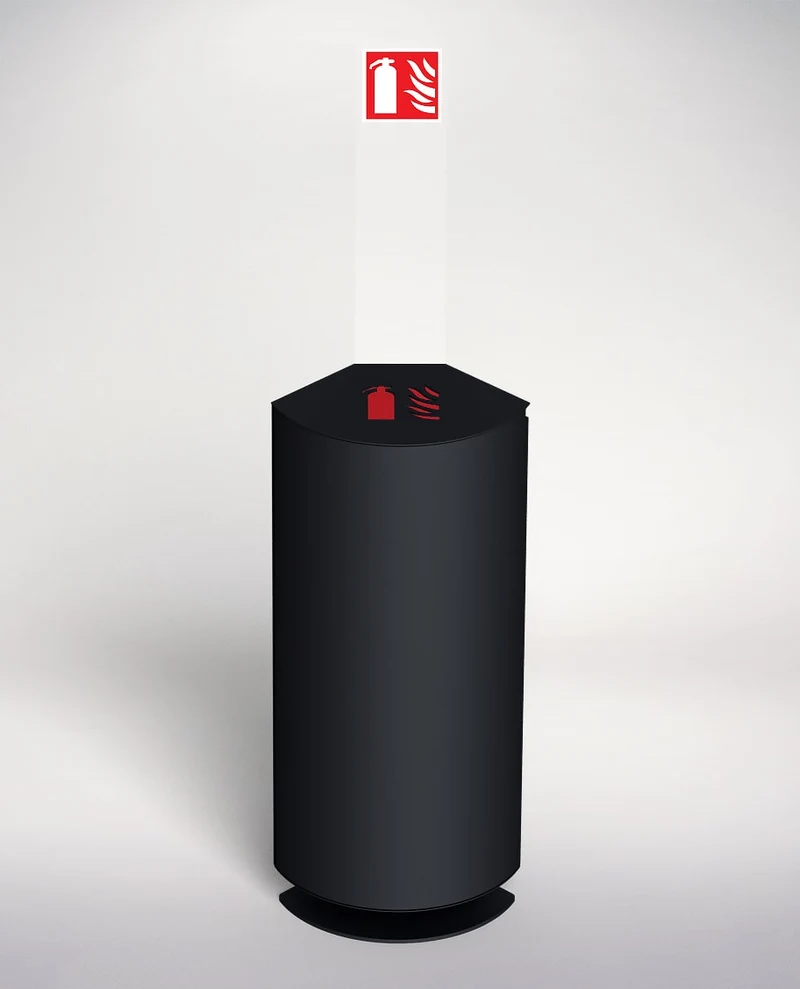 Alto Floor Black Cabinet, Design Stand for Fire Extinguisher