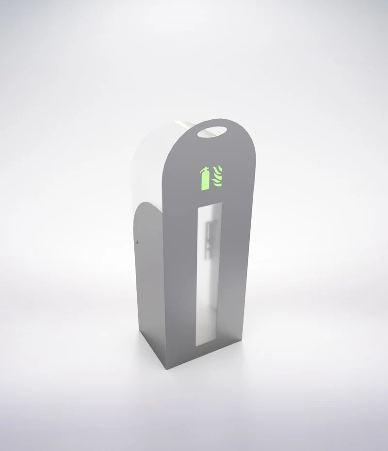 Cameo Aluminium Grey Cover - Cabinet for 6L, 6kg or CO2 2kg Fire Extinguisher