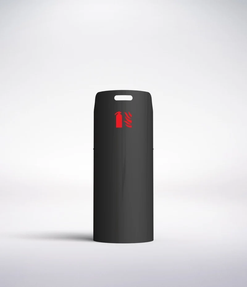 Cintro Fire Extinguisher Cover - Black Anodization