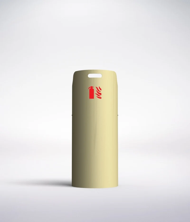 Cintro Fire Extinguisher Cover - Champagne Anodization