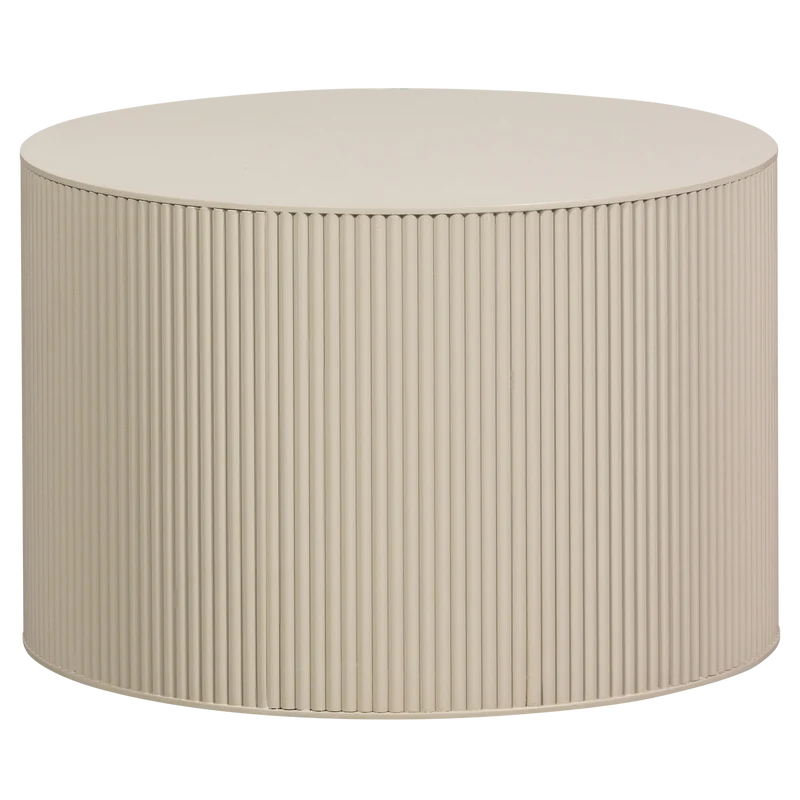 Set di 2 — Tavolino Sanne rotondo beige antico