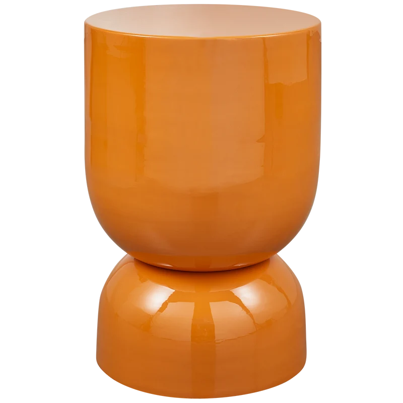 Set di 2 — Tavolino Hekla metallo arancione
