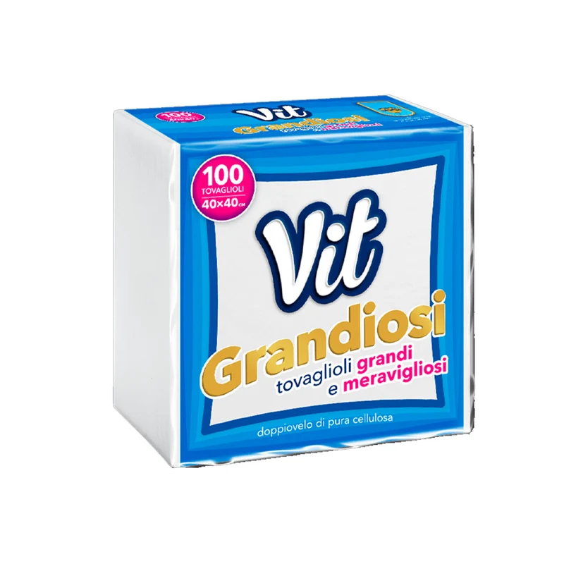Tovaglioli 2 Veli 100pz 40x40 Vit