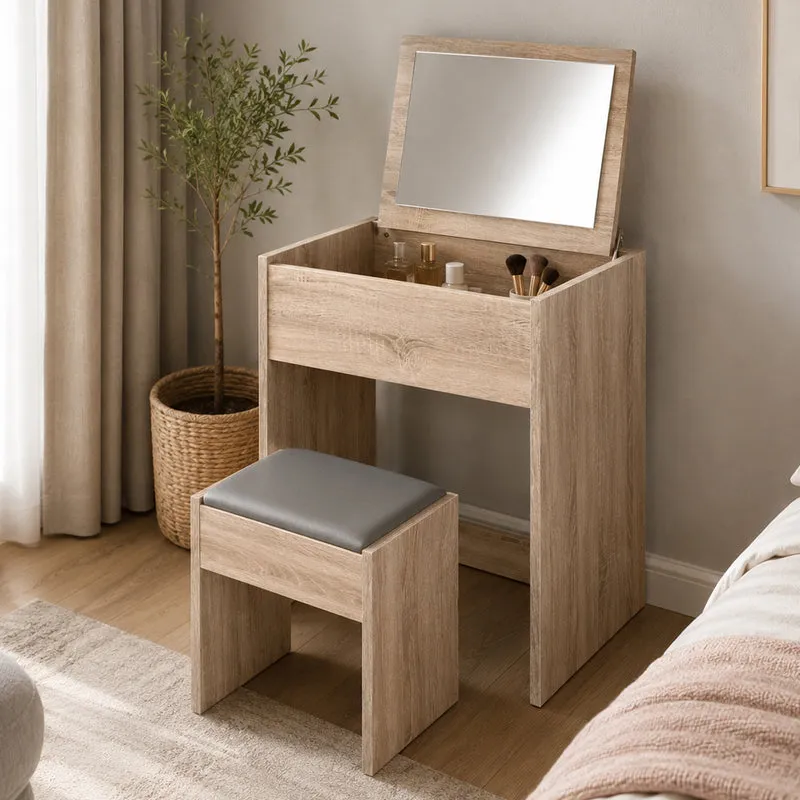 Toilette+Sgabello 60x40x75 Rovere