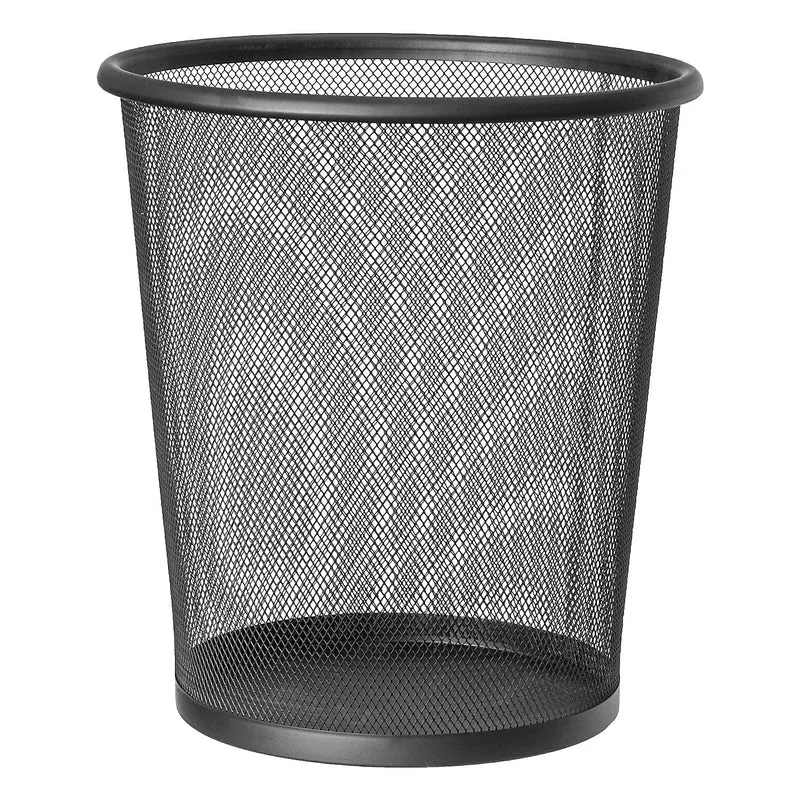 art moon Mesh - Cestino per Carta in Rete - Cestino Gettacarte e Spazzatura - Pattumiera da Ufficio Design, 12 L, Acciaio