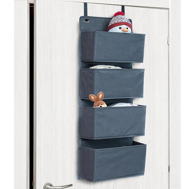 Tatkraft Cozy - Organizzatore, Portaoggetti in Tessuto a 4 Scomparti da Appendere alla Porta