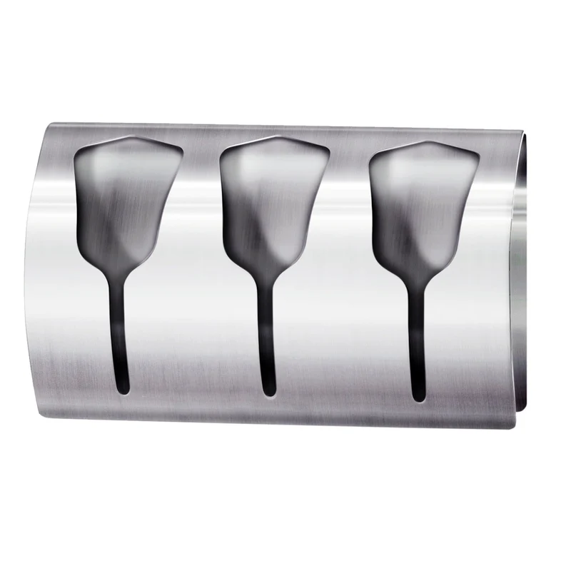 Tatkraft - Bell Porta Asciugamani Triplo Autoadesivo in Acciaio Inox