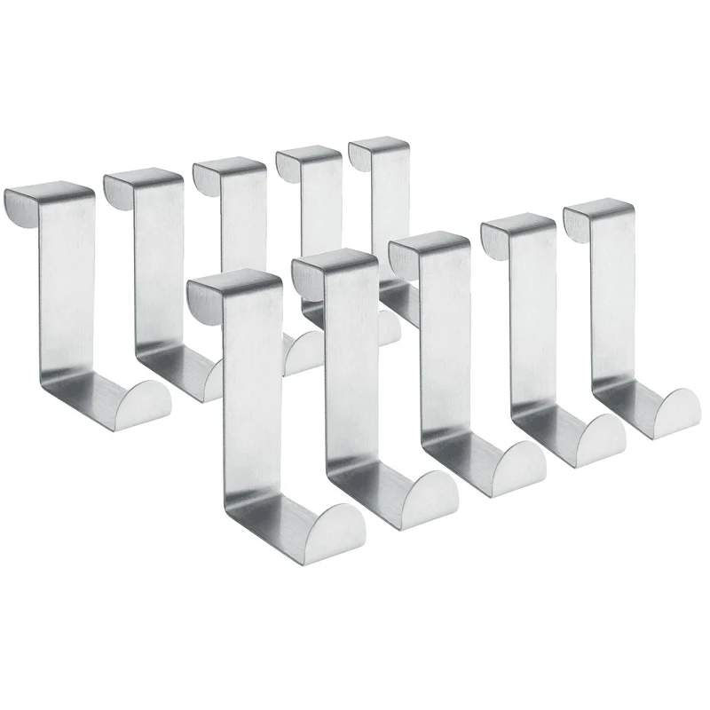 Tatkraft Seger 6 Ganci per Porte in Acciaio Inossidabile - Reversibili per Ante Standard e Guardaroba e Armario - Fino a 5 kg