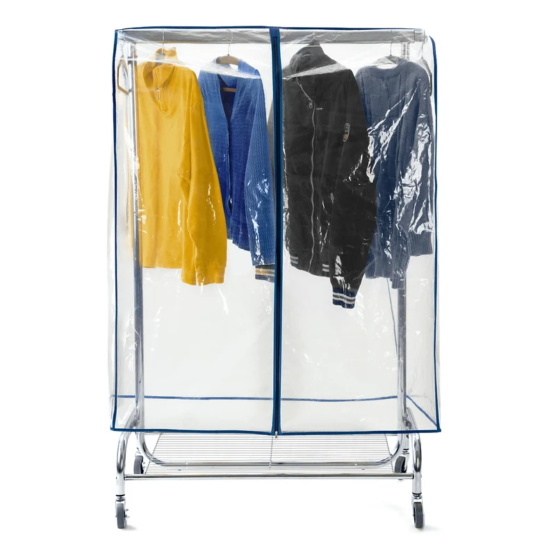Tatkraft Screen - Copertura protettiva antipolvere per stand appendiabiti, Trasparente, L96 cm