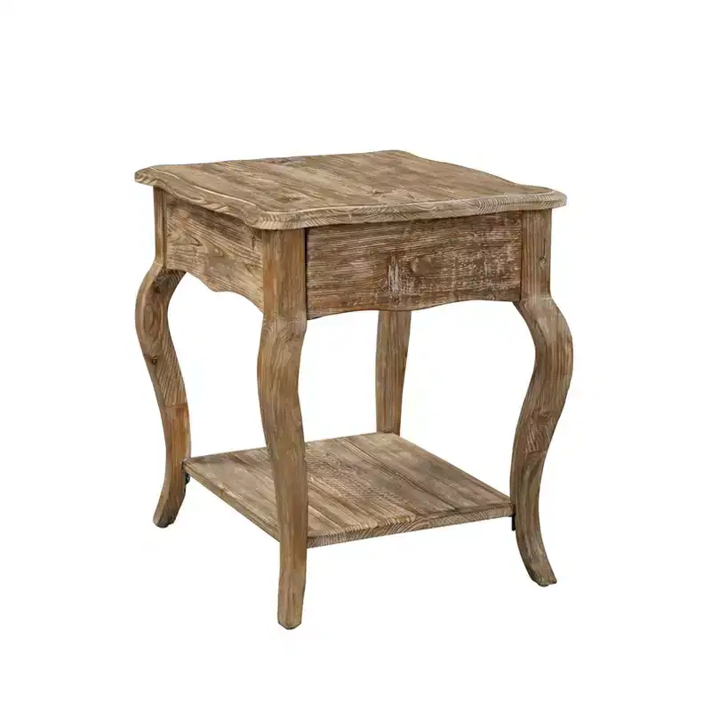 Tavolino rustico in legno di recupero marrone anticato - Carattere naturale, Stile rustico