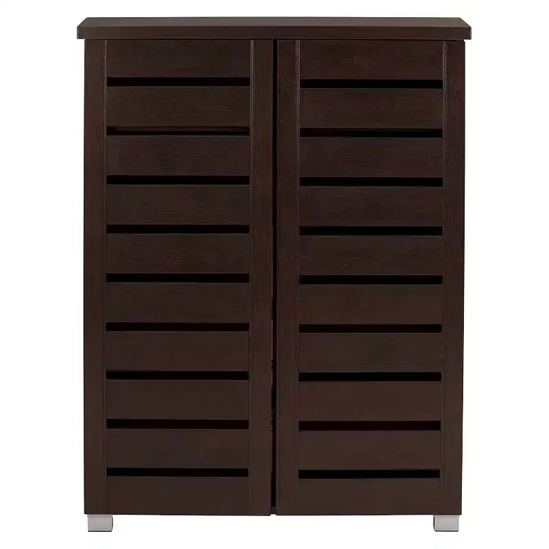 Scarpiere Moderna a 2 Ante in Legno per Ingresso - Contiene 15 Paia, Piedini in PVC