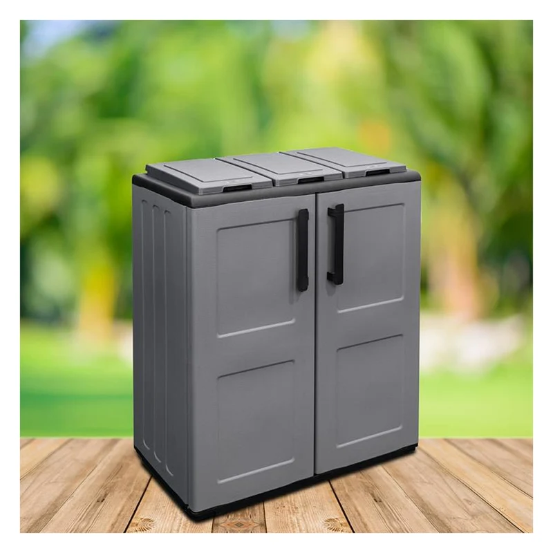 Mobile Esterno Pattumiere 68x37x84 3 Coperchi