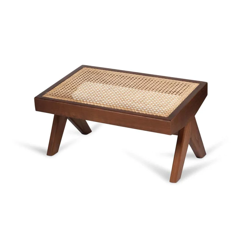 Footstool Kangaroo - Dark Brown Pierre Jeanneret Edition