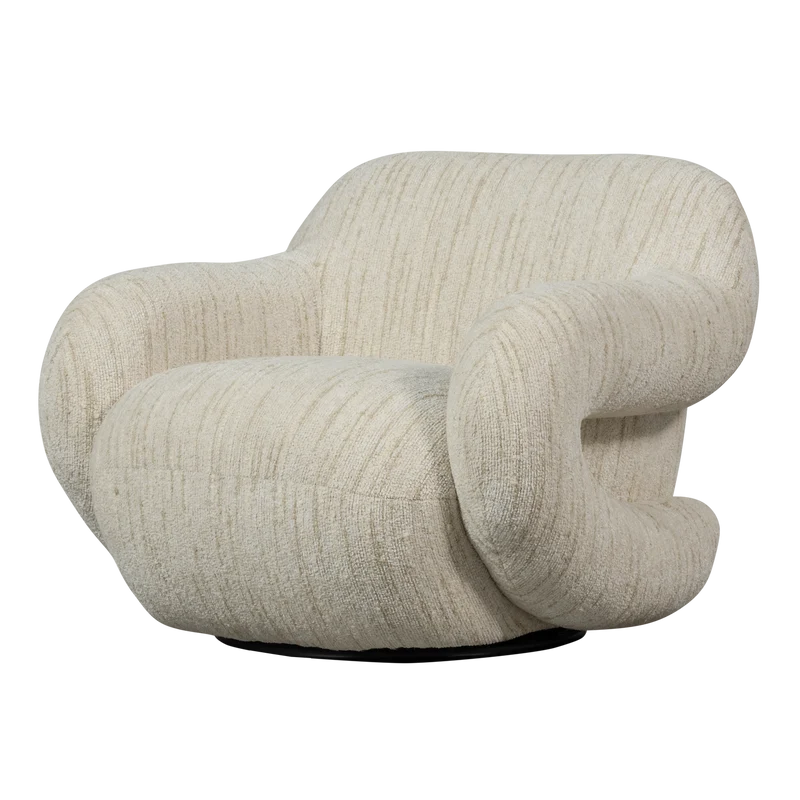 Folke poltrona ciniglia naturale melange