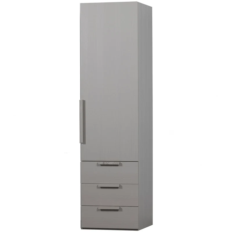 Rens armadio 1 anta maniglia lunga noce/grigio ciottolo
