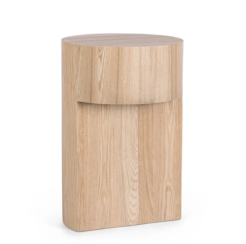 Tavolino Palawan in legno naturale Ø38cm - 58cm h