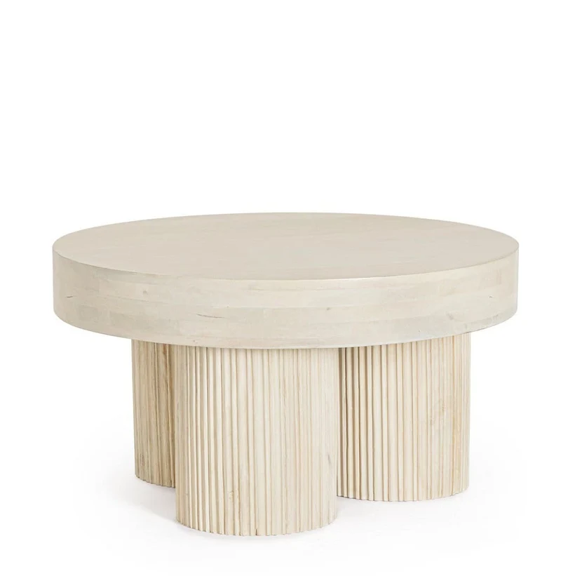 Tavolino Minù in legno naturale d75cm