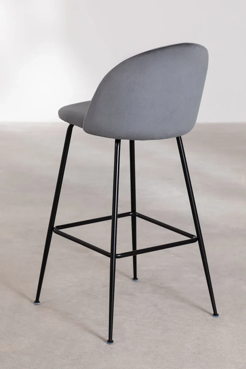Kana - Sgabello alto in velluto Kana Design (Set di 2)