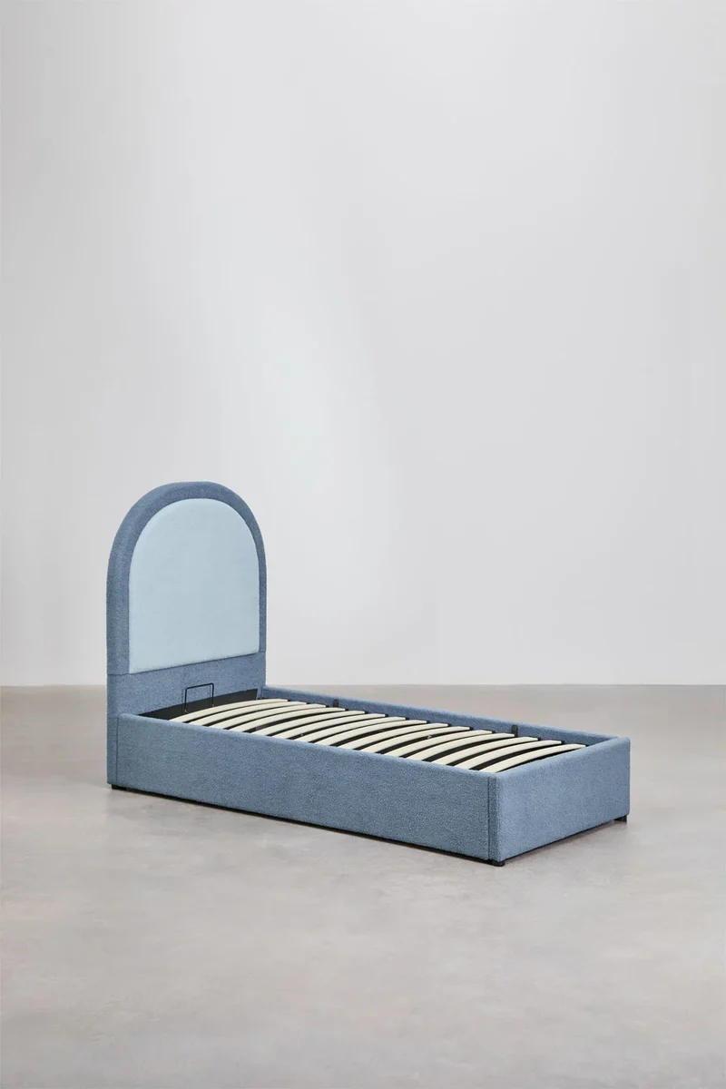 Letto bimbo con contenitore Kalwa Lamb azzurro