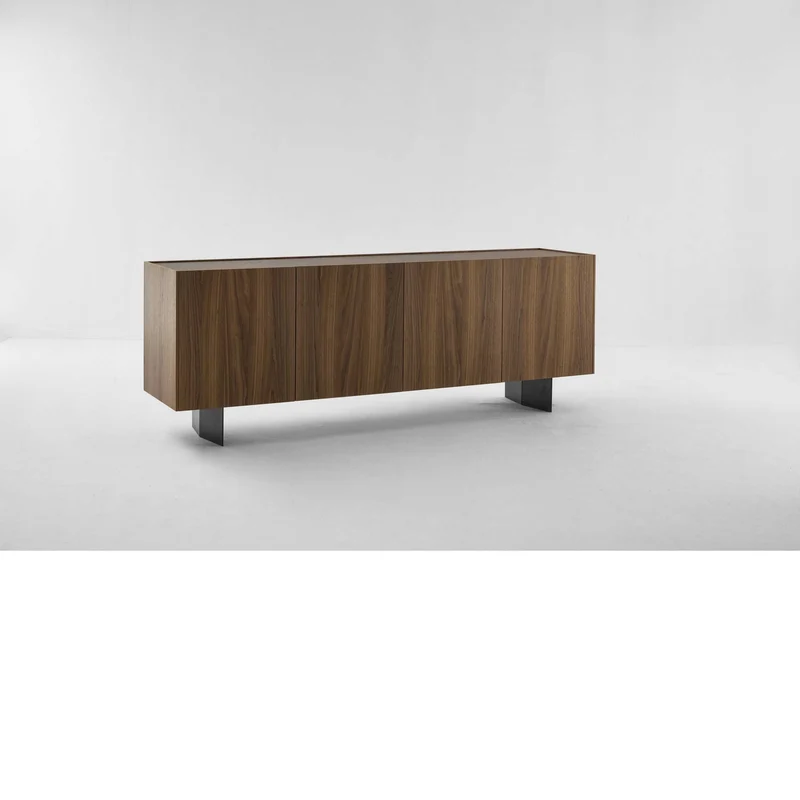 Madia OUTLINE in noce con ante a battente h83 cm by Bonaldo