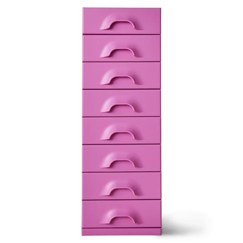 Cassettiera con 8 cassetti, rosa urbano