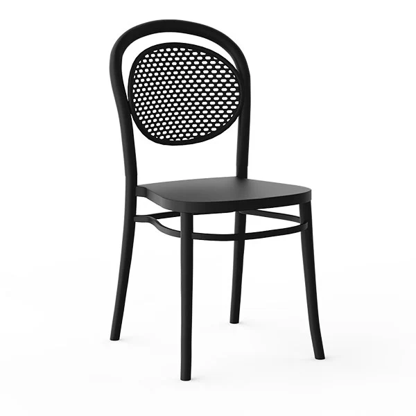 Sedia Pluto In Resina Nera