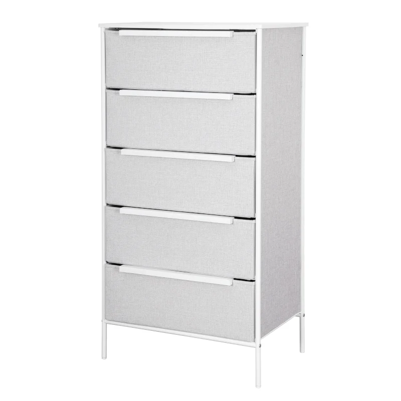 Mobiletto Siviglia 5 Cassetti Bianco 59x40x116cm