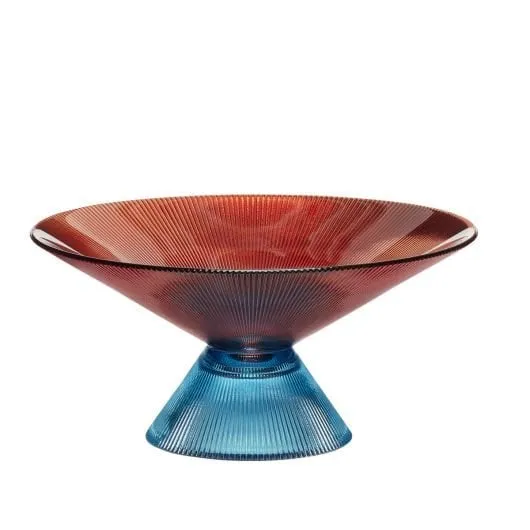 Bowl BONBON in vetro arancione e blu by Hübsch