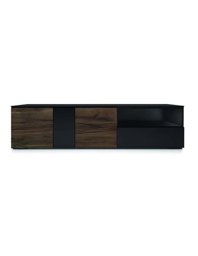 Mobile Tv LOFT WILD in legno massello gray wash 180cm cm By Oliver B.