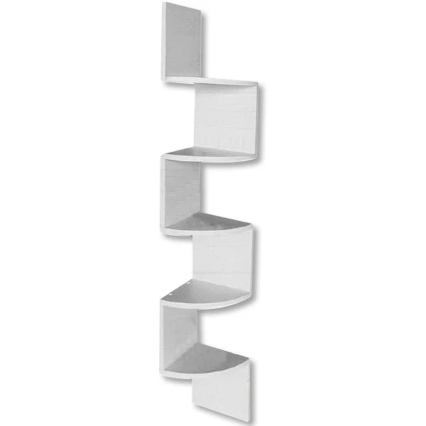 Scaffale Angolare Da Parete 4 Ripiani 19x19xh123cm