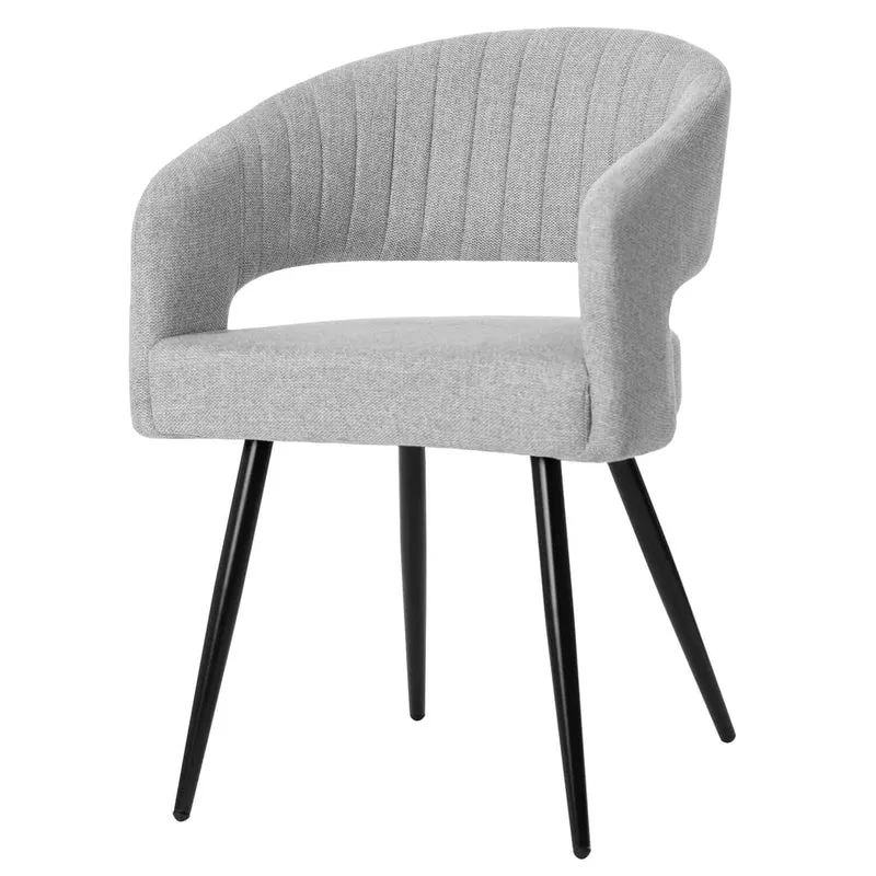 Poltroncina KORA in tessuto grigio chiaro o grigio scuro