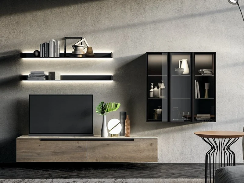 Parete attrezzata componibile SLIM UP 07 By Dall'Agnese