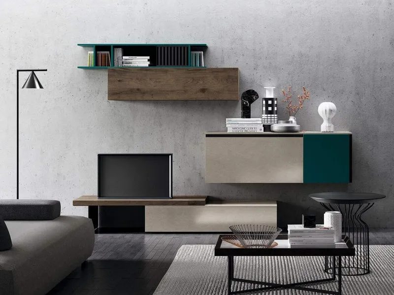 Parete attrezzata componibile SLIM UP 04 By Dall'Agnese