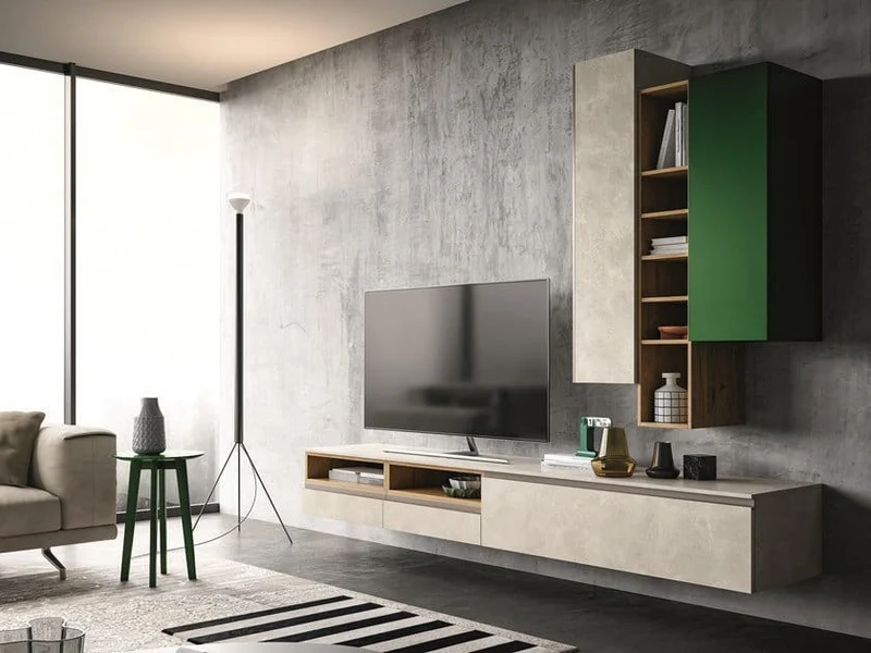 Parete attrezzata componibile SLIM UP 01 By Dall'Agnese