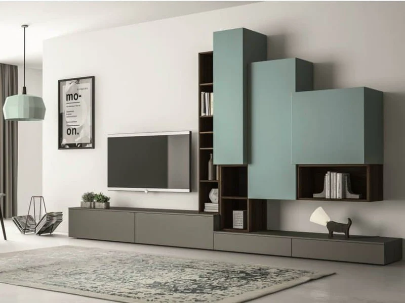 Parete attrezzata componibile SLIM 87 By Dall'Agnese