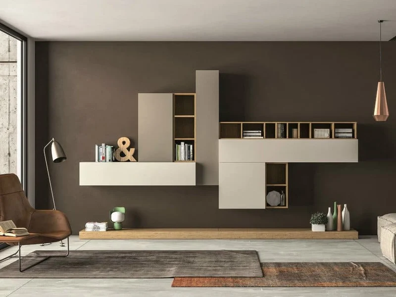 Parete attrezzata componibile SLIM 104 By Dall'Agnese