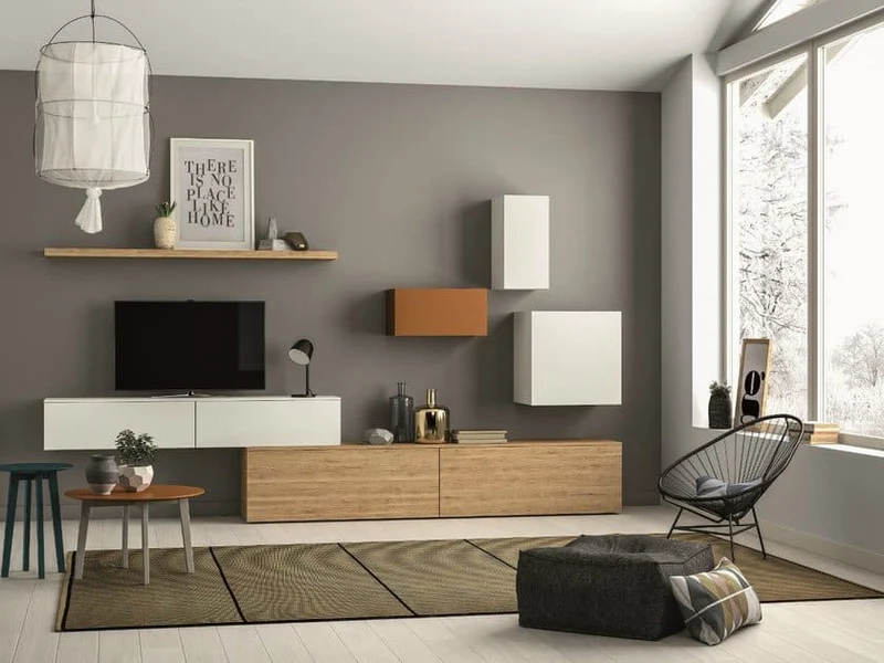 Parete attrezzata componibile SLIM 102 By Dall'Agnese