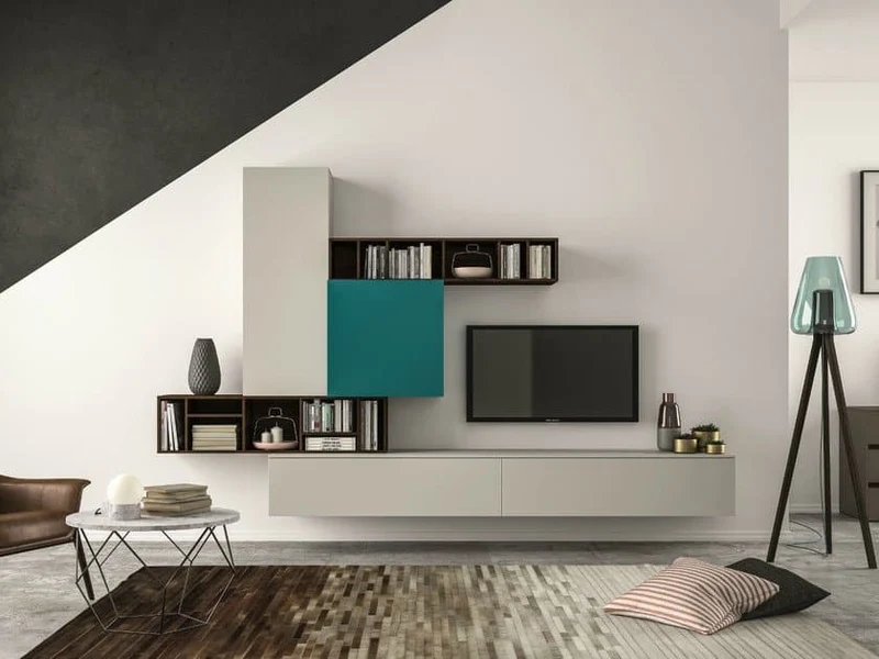 Parete attrezzata componibile SLIM 101 By Dall'Agnese