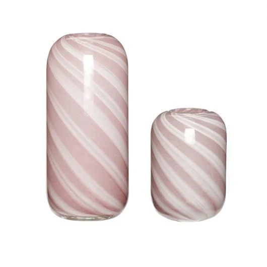 Set 2 vasi in vetro rosa by Hübsch