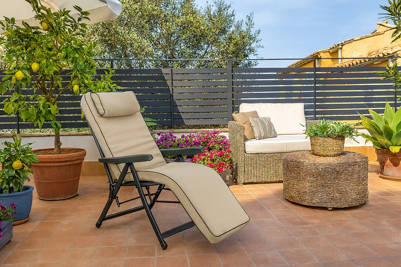 Sdraio Paradiso Con Schienale Regolabile Beige