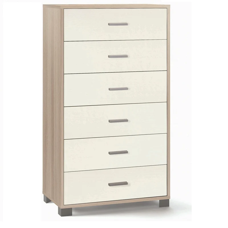 Cassettiera Ischia 6 Cassetti Olmo 70x41x124 Cm