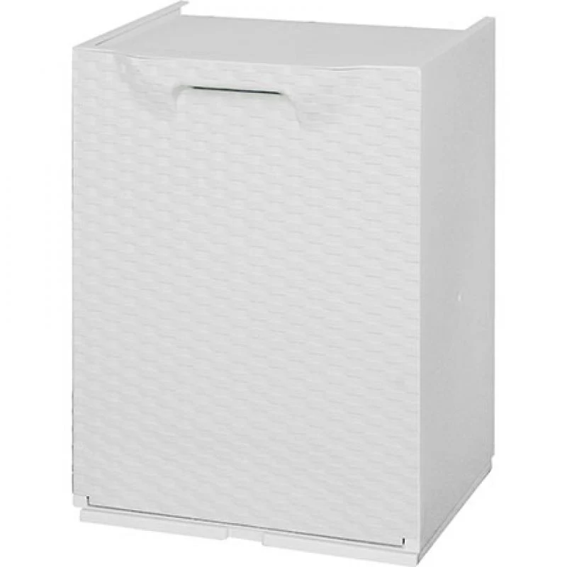 Cassonetto Raccolta Differenziata Rattan Bianco