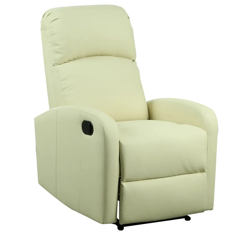 Poltrona Adelaide Reclinabile In Ecopelle Crema