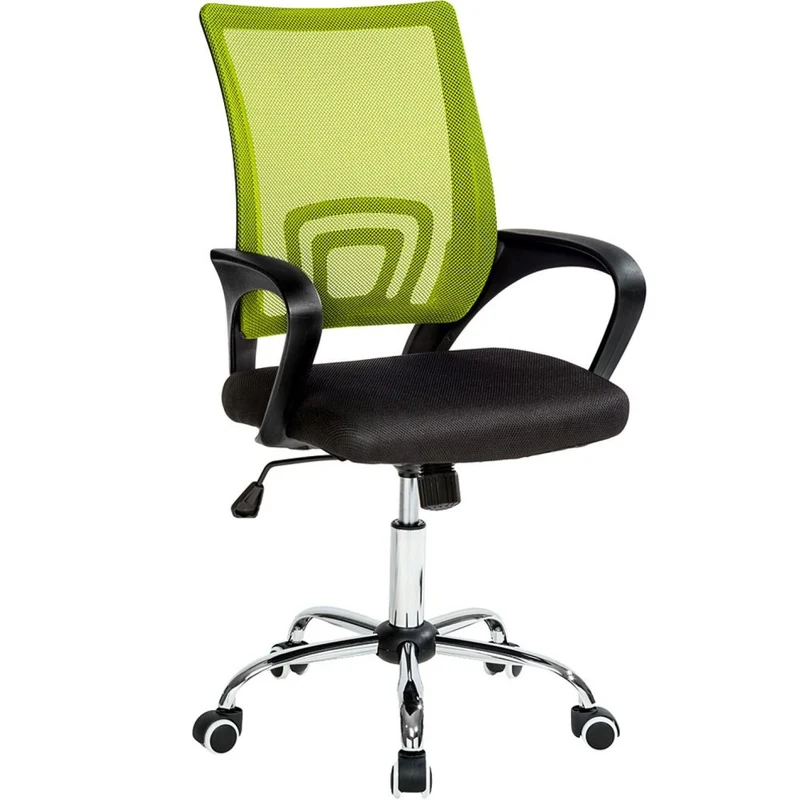 Poltrona Arese Per Ufficio Nera-Verde
