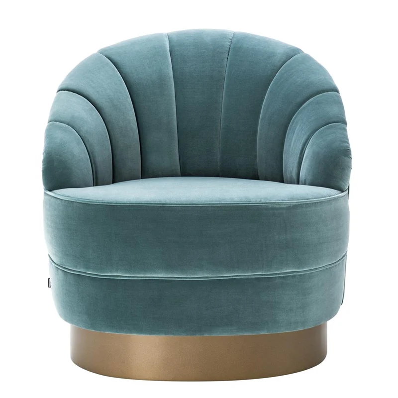 Chair HADLEY Cameron deep turquoise by Eichholtz