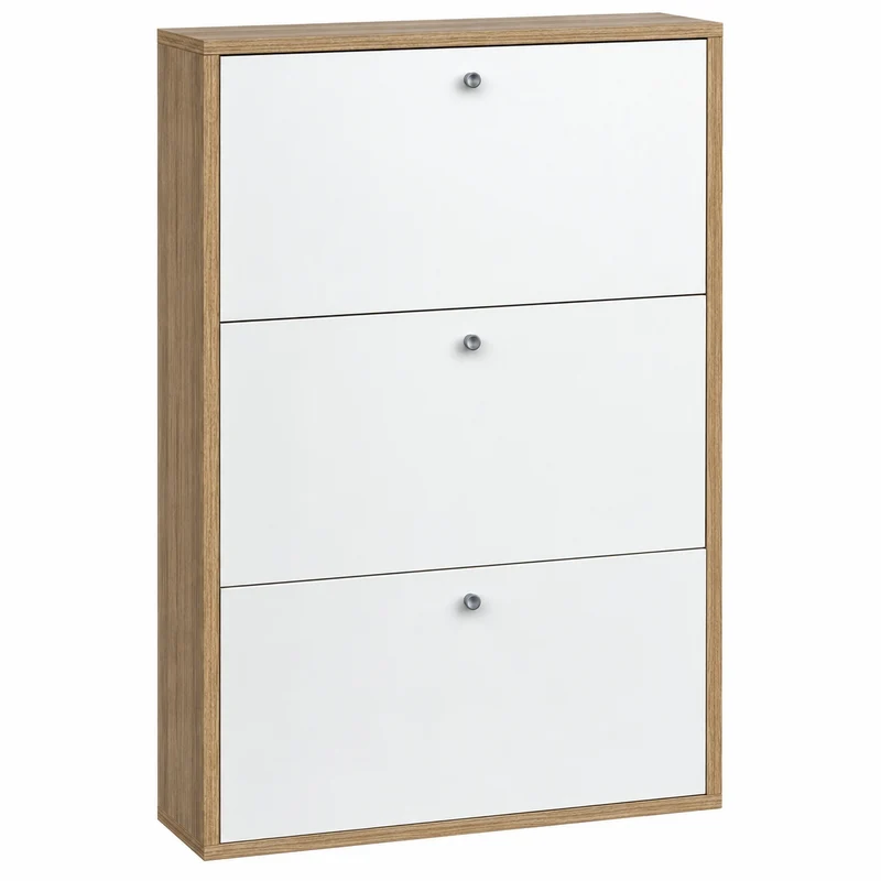 SCARPIERA FORIO SLIM 3 ANTE 9 Paia Bianca/Noce