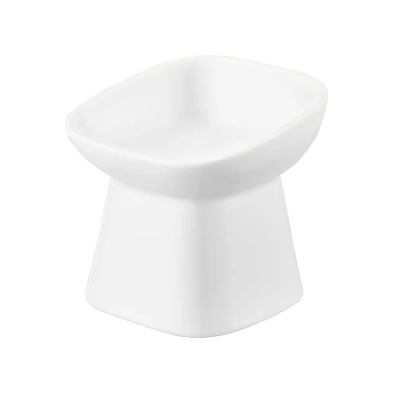 Angled Ceramic Pet Food Bowl